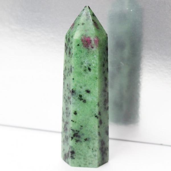ルビーインゾイサイト 原石 ポイント ポイント インテリア Point 浄化 柱 石 置物 原石 ル...