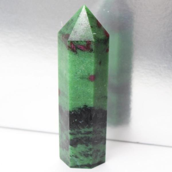 ルビーインゾイサイト 原石 ポイント ポイント インテリア Point 浄化 柱 石 置物 原石 ル...