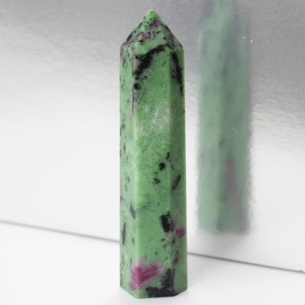 ルビーインゾイサイト 原石 ポイント Point 浄化 柱 石 置物 原石 ポイント ルビー rub...