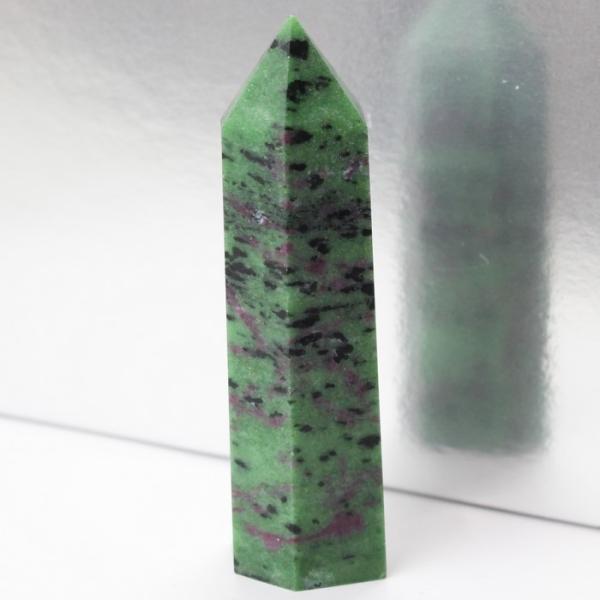 ルビーインゾイサイト 原石 ポイント 原石 ポイント Point 浄化 柱 石 置物 ルビー rub...