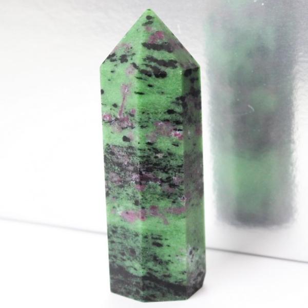 ルビーインゾイサイト 原石 ポイント Point 浄化 柱 石 置物 原石 ポイント ルビー rub...