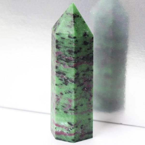ルビーインゾイサイト 原石 ポイント Point 浄化 柱 石 置物 原石 ポイント ルビー rub...