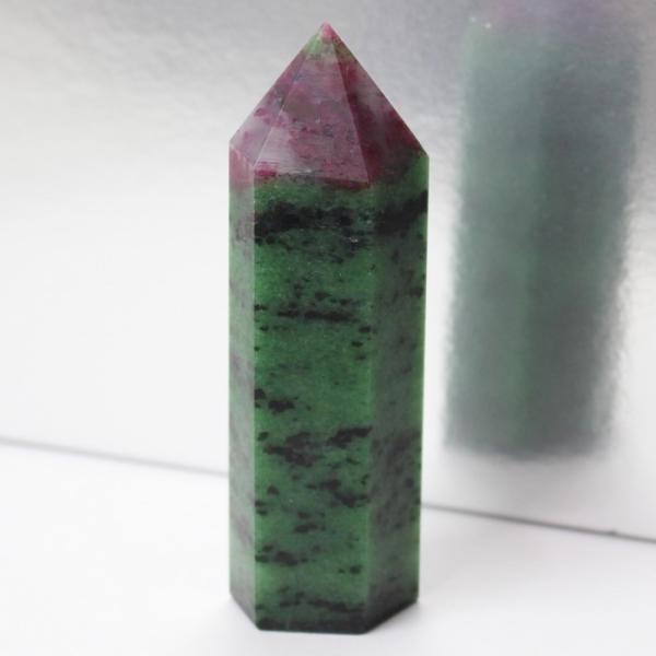ルビーインゾイサイト 原石 ポイント 原石 ポイント Point 浄化 柱 石 置物 ルビー rub...