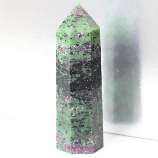 ルビーインゾイサイト 原石 ポイント Point 浄化 柱 石 置物 原石 ポイント ルビー rub...