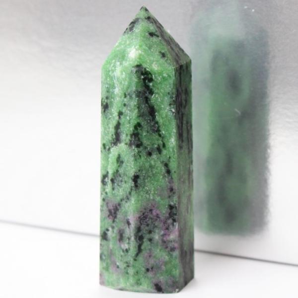 ルビーインゾイサイト 原石 ポイント 原石 ポイント Point 浄化 柱 石 置物 ルビー rub...