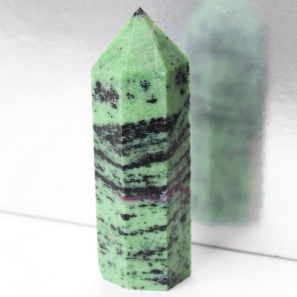 ルビーインゾイサイト 原石 ポイント 原石 ポイント Point 浄化 柱 石 置物 ルビー rub...