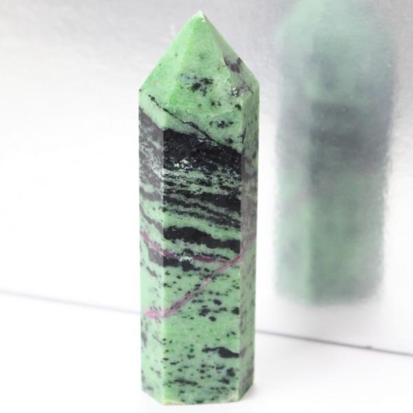 ルビーインゾイサイト 原石 ポイント ポイント インテリア Point 浄化 柱 石 置物 原石 ル...