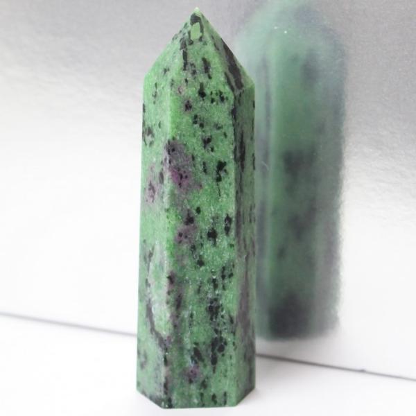 ルビーインゾイサイト 原石 ポイント ポイント インテリア Point 浄化 柱 石 置物 原石 ル...