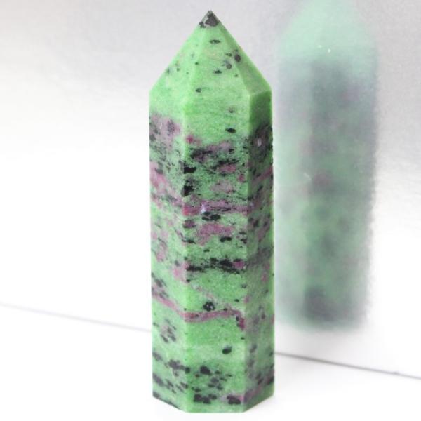 ルビーインゾイサイト 原石 ポイント Point 浄化 柱 石 置物 原石 ポイント ルビー rub...