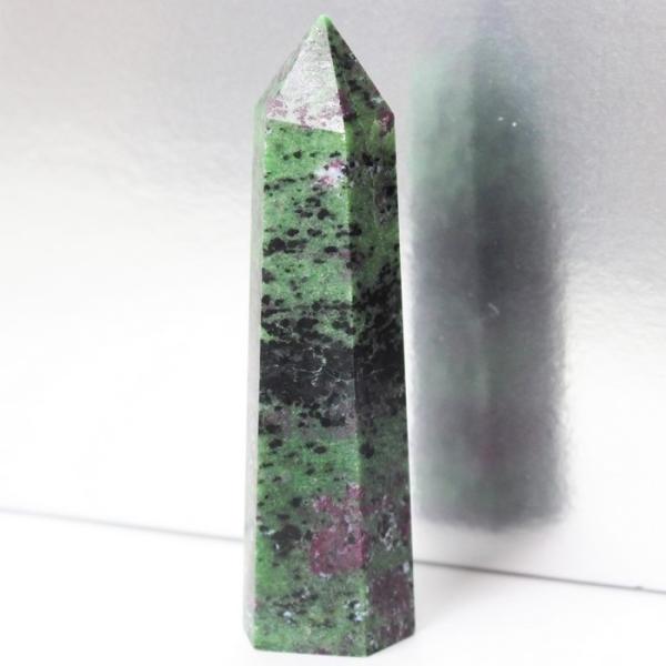 ルビーインゾイサイト 原石 ポイント 原石 ポイント Point 浄化 柱 石 置物 ルビー rub...