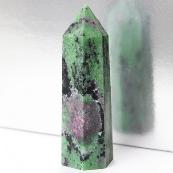 ルビーインゾイサイト 原石 ポイント 原石 ポイント Point 浄化 柱 石 置物 ルビー rub...