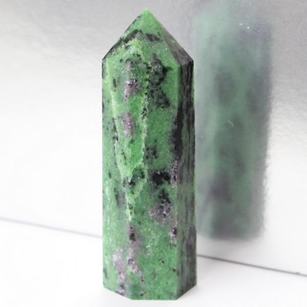 ルビーインゾイサイト 原石 ポイント Point 浄化 柱 石 置物 原石 ポイント ルビー rub...