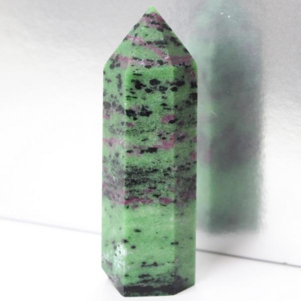 ルビーインゾイサイト 原石 ポイント 原石 ポイント Point 浄化 柱 石 置物 ルビー rub...