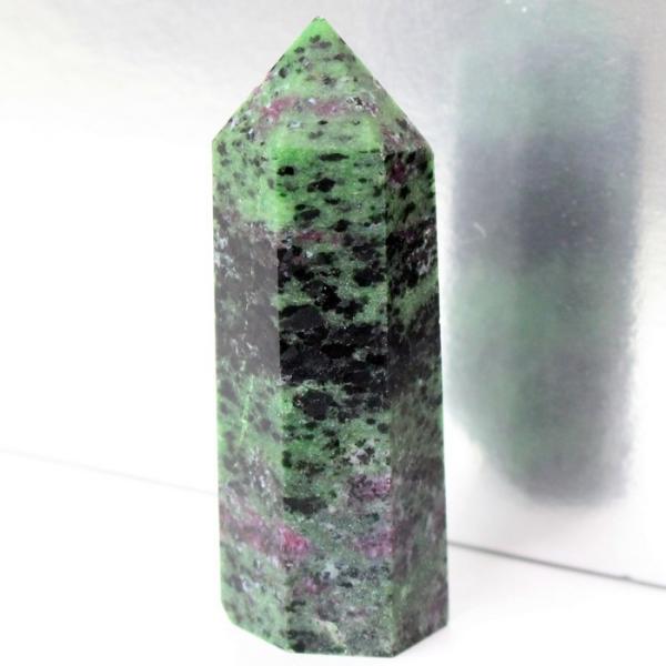 ルビーインゾイサイト 原石 ポイント Point 浄化 柱 石 置物 原石 ポイント ルビー rub...