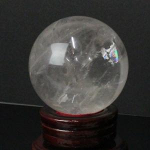 水晶 丸玉 球体 原石 鉱物 置物 クォーツ クラスター 石 天然石【56mm