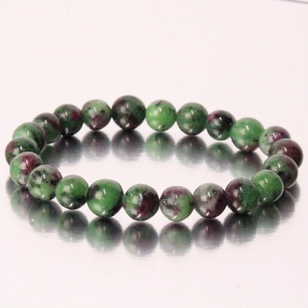 ルビーインゾイサイト ブレスレット 原石 ルビーインゾイサイトブレスレット 天然石