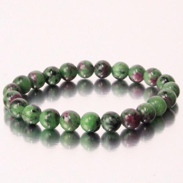 ルビーインゾイサイト ブレスレット 【厳選 一点物】 Bracelet 数珠 ルビーインゾイサイトブ...