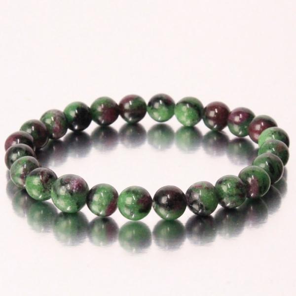 ルビーインゾイサイト ブレスレット 【一点物 現物】 ブレス 数珠 腕輪 Bracelet ブレスレ...