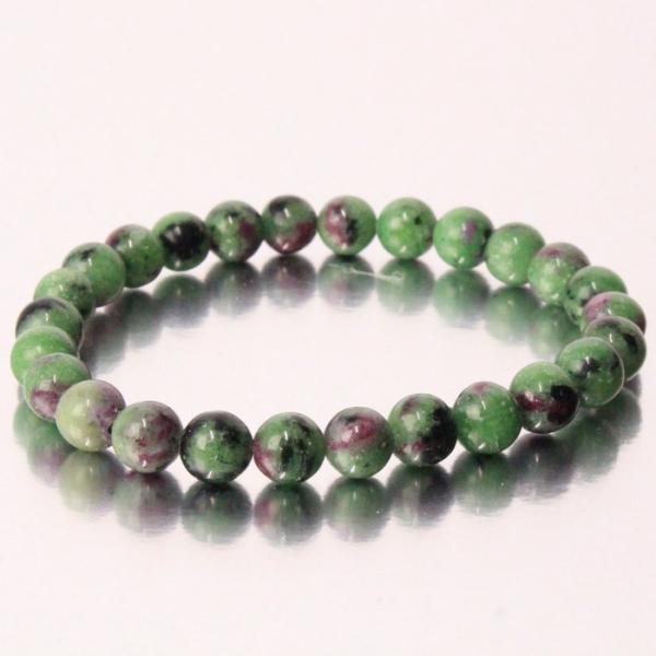 ルビーインゾイサイト ブレスレット 【一点物 現物】 ブレス 数珠 腕輪 Bracelet ブレスレ...