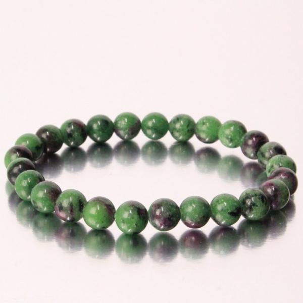 ルビーインゾイサイト ブレスレット 【レア 1点物】 Bracelet ブレスレット 数珠 ルビーイ...