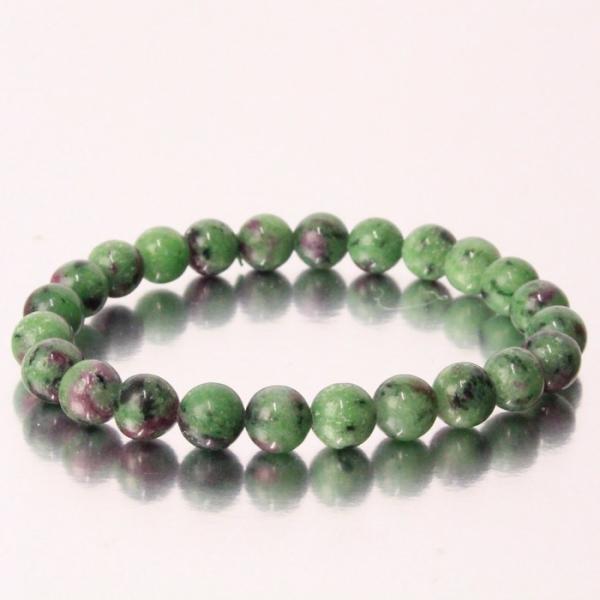 ルビーインゾイサイト ブレスレット 原石 ルビーインゾイサイトブレスレット パワーストーン