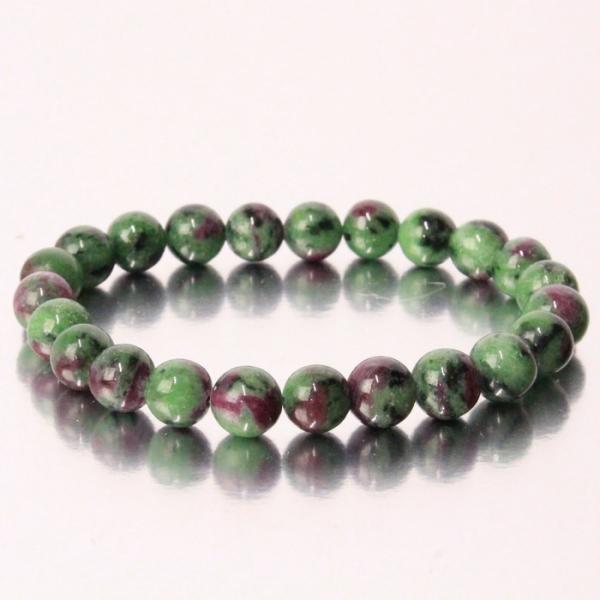 ルビーインゾイサイト ブレスレット 原石 ルビーインゾイサイトブレスレット パワーストーン