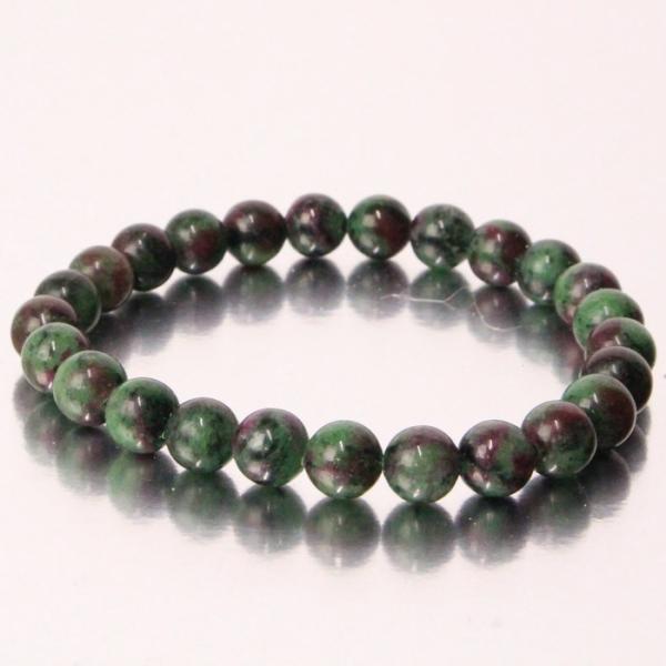 ルビーインゾイサイト ブレスレット Bracelet 数珠 ルビーインゾイサイトブレスレット 天然 ...
