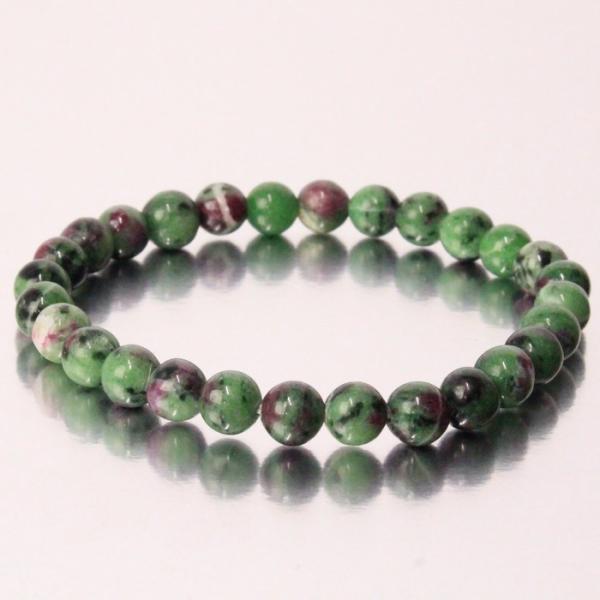 ルビーインゾイサイト ブレスレット 【厳選 一点物】 Bracelet ブレスレット 数珠 ルビーイ...