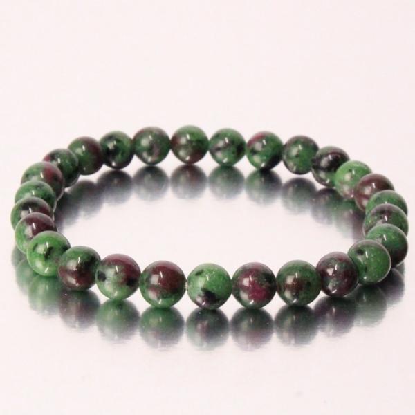 ルビーインゾイサイト ブレスレット 【厳選 一点物】 Bracelet 数珠 ルビーインゾイサイトブ...