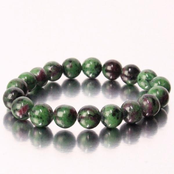 ルビーインゾイサイト ブレスレット 【厳選 一点物】 ブレス 数珠 腕輪 Bracelet ブレスレ...