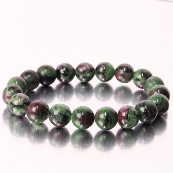 ルビーインゾイサイト ブレスレット 【レア 1点物】 Bracelet ブレスレット 数珠 ルビーイ...