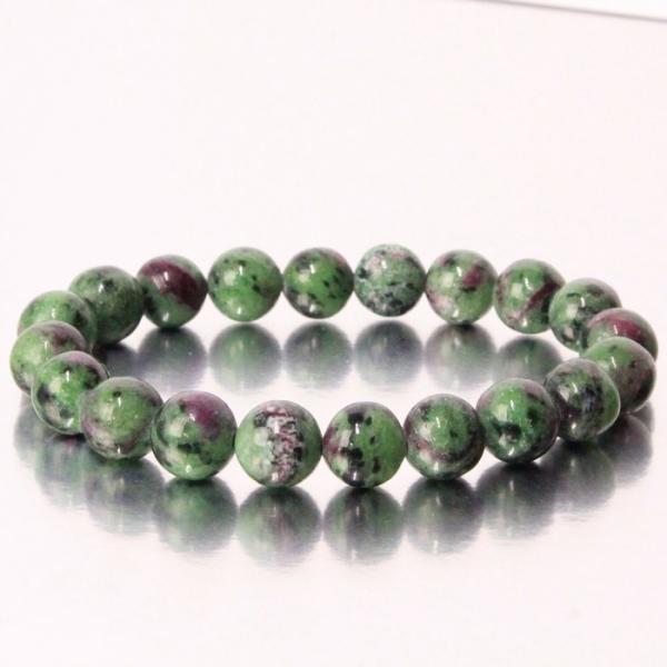 ルビーインゾイサイト ブレスレット 【一点物 現物】 ブレス 数珠 腕輪 Bracelet ブレスレ...