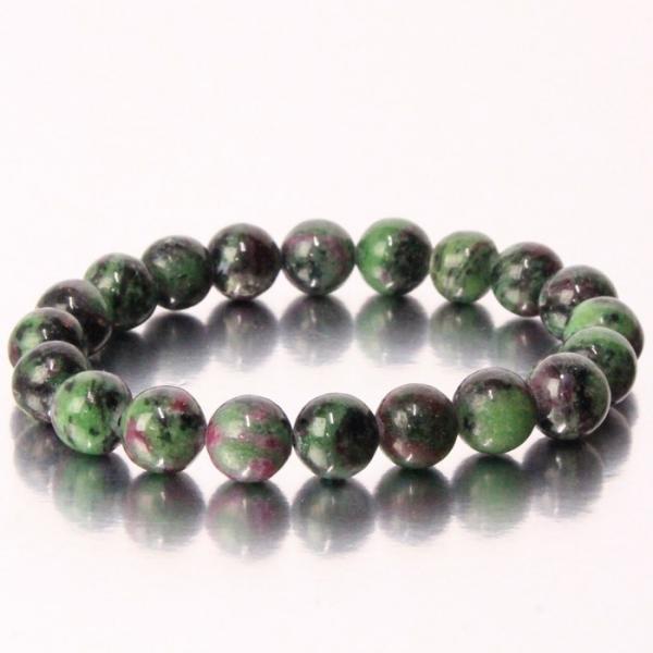 ルビーインゾイサイト ブレスレット 【レア 1点物】 Bracelet ブレスレット 数珠 ルビーイ...