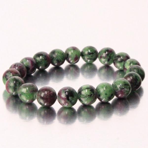 ルビーインゾイサイト ブレスレット 【安心の一点物】 ブレス 数珠 腕輪 Bracelet ブレスレ...