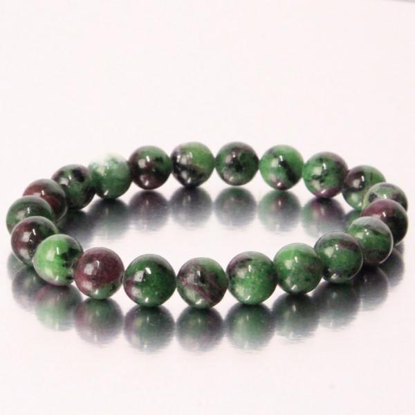 ルビーインゾイサイト ブレスレット ブレス 数珠 腕輪 Bracelet ブレスレット ルビーインゾ...