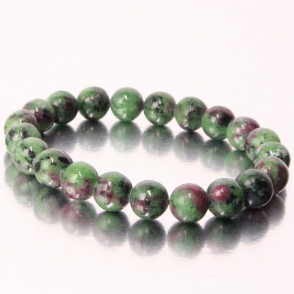 ルビーインゾイサイト ブレスレット 【一点物 現物】 Bracelet ブレスレット 数珠 ルビーイ...