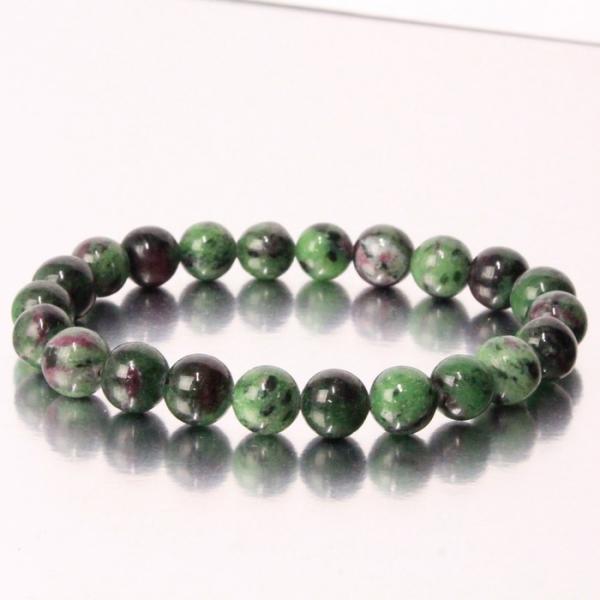 ルビーインゾイサイト ブレスレット Bracelet 腕輪 ブレスレット ブレス 数珠 ルビーインゾ...