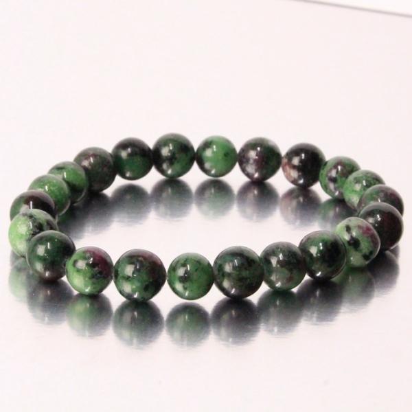 ルビーインゾイサイト ブレスレット 【レア 1点物】 Bracelet 数珠 ルビーインゾイサイトブ...