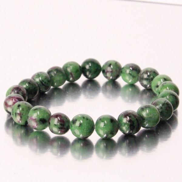 ルビーインゾイサイト ブレスレット 【安心の一点物】 Bracelet ブレスレット 数珠 ルビーイ...