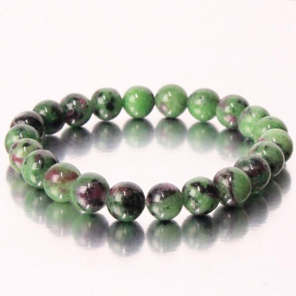 ルビーインゾイサイト ブレスレット 【厳選 一点物】 Bracelet 数珠 ルビーインゾイサイトブ...