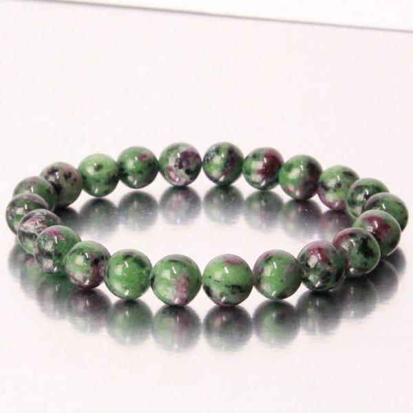 ルビーインゾイサイト ブレスレット ブレス 数珠 腕輪 Bracelet ブレスレット ルビーインゾ...