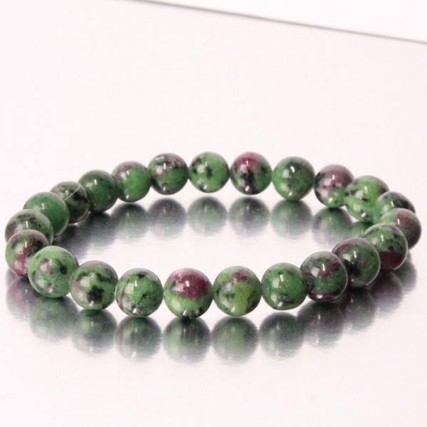 ルビーインゾイサイト ブレスレット 【一点物 限定品】 Bracelet 数珠 ルビーインゾイサイト...