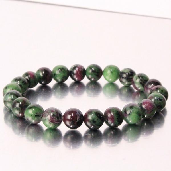 ルビーインゾイサイト ブレスレット 原石 ルビーインゾイサイトブレスレット 一点物 現物