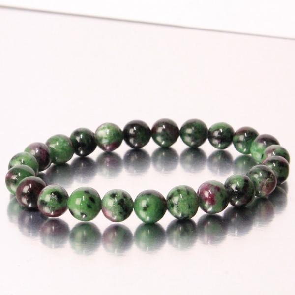 ルビーインゾイサイト ブレスレット 【レア 1点物】 Bracelet 腕輪 ブレスレット ブレス ...