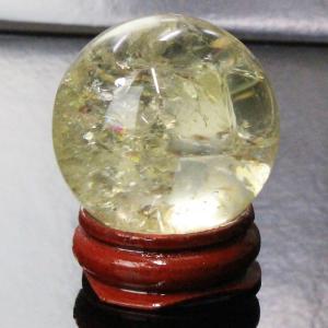 1.3Kg 虹入り シトリン水晶 丸玉 98mm t529-6291 : 誠安天然石専門店