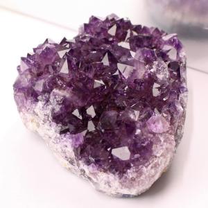 幸運を招く 鑑賞石に天然アメジストクラスター パワーストーン原石