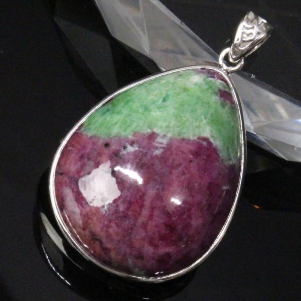 ルビーインゾイサイト ペンダント 【一点物 限定品】 大粒 ペンダントトップ ネックレス  メンズ ...