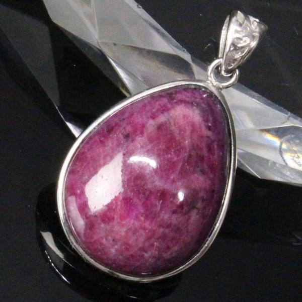 ルビーインゾイサイト ネックレス 【一点物 現物】 大粒 ペンダントトップ ネックレス   天然石