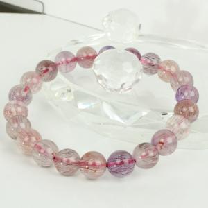 極上　レッドスーパーセブン　12mm 2 セット スーパーセブン ブレスレット おすすめ super seven 天然石 Bracelet