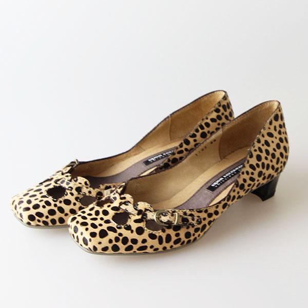 RAOKIGOSHI works ヒョウ柄ハラコパンプス